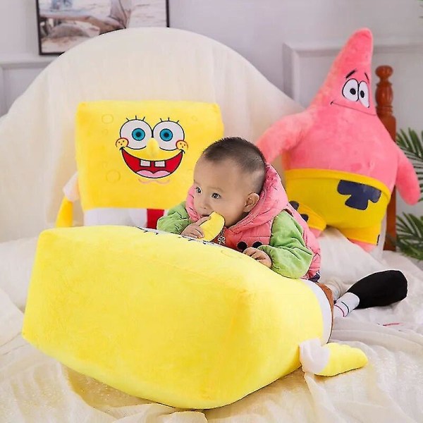 Spongebob Firkantbukser Patrick Stjerne Plysjleke Myk Tegneserie Dyre Dukke For Barn Animasjons Dukker Barn Bursdagsgave Hjemmedekor  (FMY) B 50cm