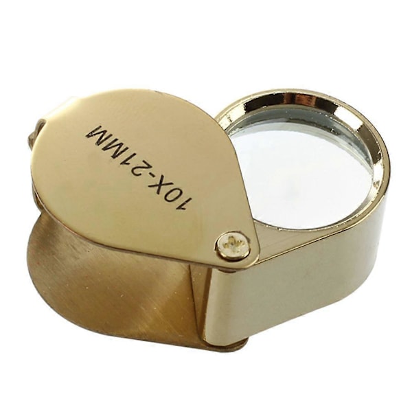 10x Forstørrelsesglas Smykkeforstørrelsesglas Juvelerøje Foldbar Smykke Loop Loupe (Guld)  (FMY) Golden