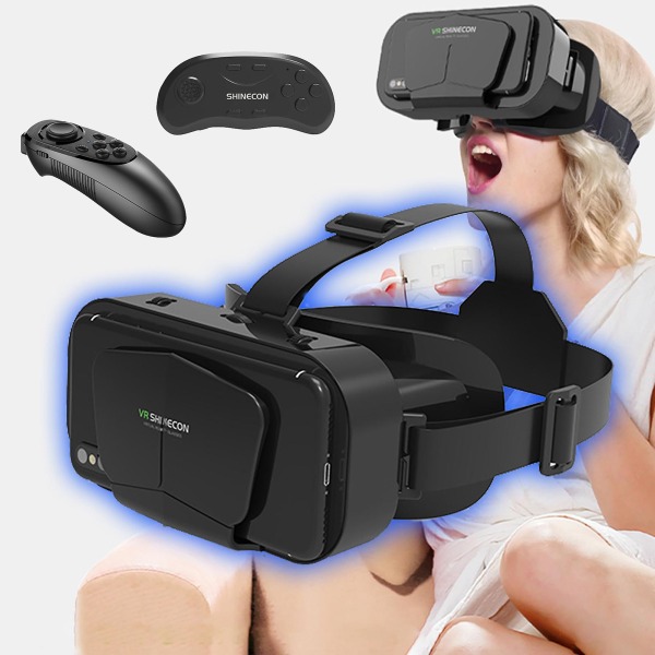 G10 VR-glasögon Kraftfull Jätteskärm Immersiv Panorama Roaming Virtual Reality-glasögon för Mobiltelefon (FMY) Black A