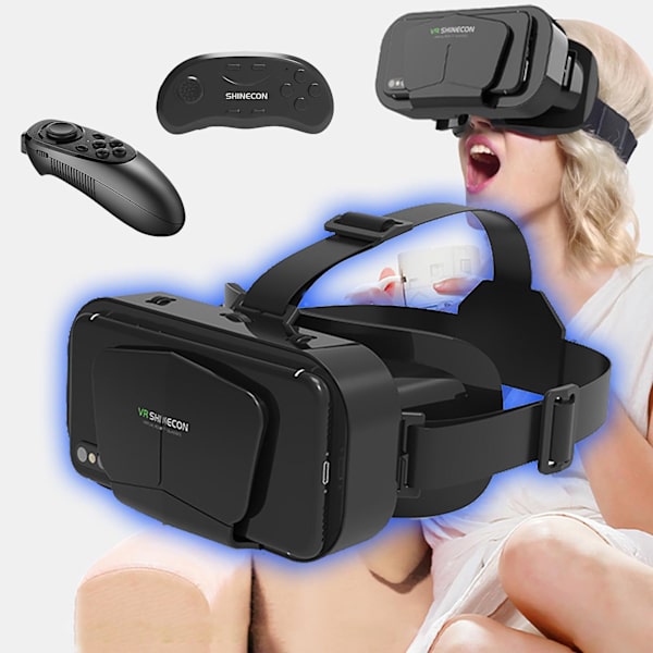 G10 VR-glasögon Kraftfull Jätteskärm Immersiv Panorama Roaming Virtual Reality-glasögon för Mobiltelefon (FMY) Black C