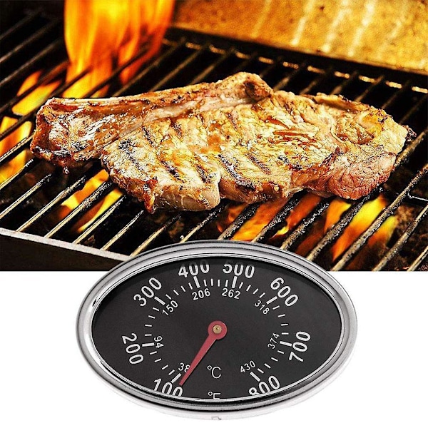 BBQ Grill Lock Termometer Värmeindikator Ersättning Master För (FMY) As shown