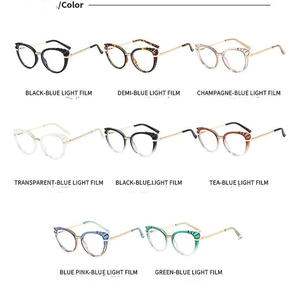 Blått lysblokkerende briller spillbriller, tv-briller for kvinner menn, antirefleks -g7012 (FMY)