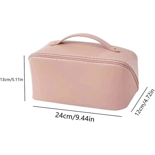 Reise Kosmetiktasche Mit Groem Fassungsvermgen, Tragbare Reise Make-up Tasche, Wasserdichter Organizer Mit Griff Und Goldenem Reiverschluss, Geeignet