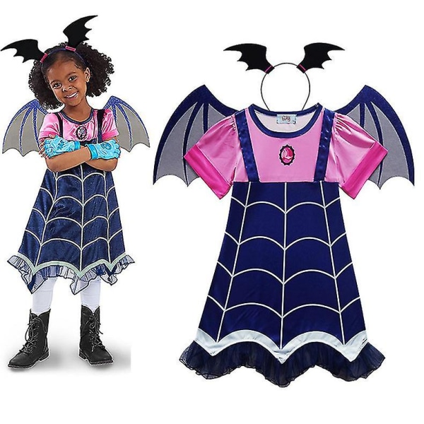 Halloween Vampyrjente Vampirina Jente Cosplay Klær Barneskjørt (FMY) 150cm