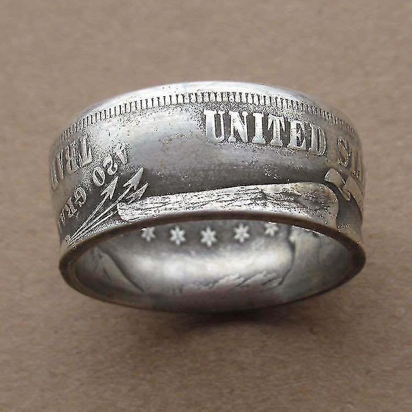 Fashion Amerikansk Morgan Silver Dollar Mønt Ring - Kreativ Amerikansk Morgan Silver Dollar Mønt Ring (FMY)