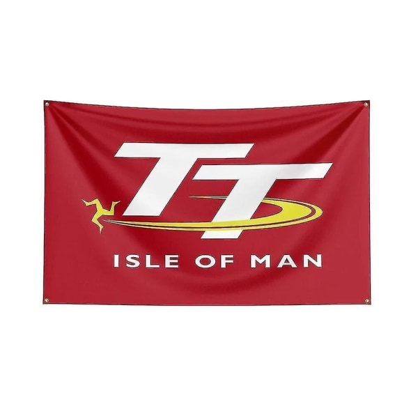 3x5 Ft Imott Isle Of Man Tt Flag Polyester Digital Printed Logo Motorcycle Racing Banner  (FMY) J0658 90 x 150cm