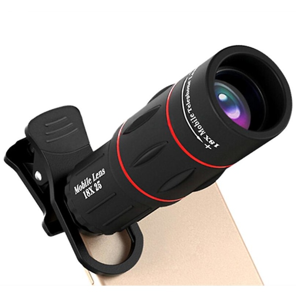 Universal 18x Clip-on Telefoto Teleskop Kamera Mobiltelefon Zoom Linse For Iphone X/8 7 (FMY)