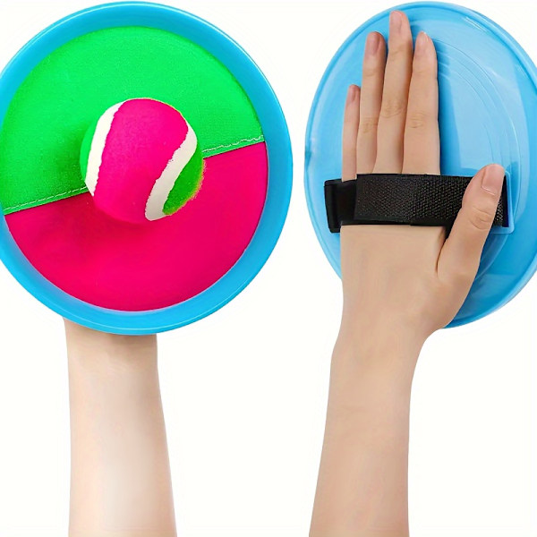 Klisterboll Leksakssats - 2 Racketer och 1 Boll, Utomhuslek, Strand- och Bakgårdssats, Havs- och Strandtillbehör, Perfekt Present till Halloween (FMY) 1 Set