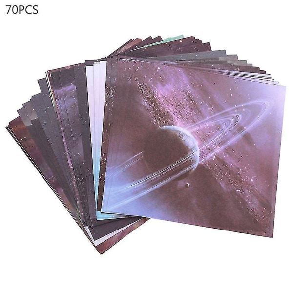 Scrapbog Origami Papir 70 Ark Kunst Baggrund Universe Planet Moon Paper C