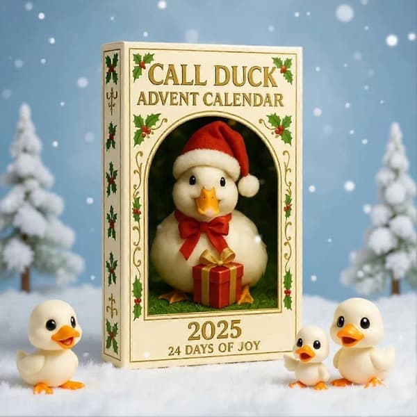 Juleandpynt Ferie Grønt Andedekorasjon Jul Nedtelling Dekor Ringand Adventskalender 2025 med til Tre (FMY)