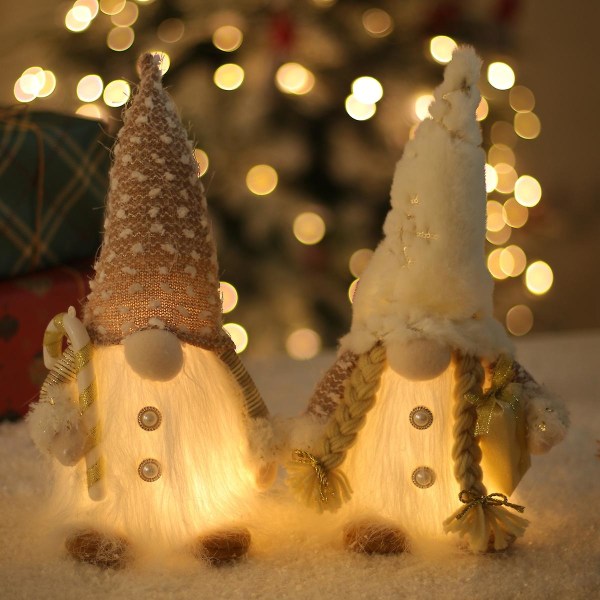 Gnome Christmas Ansiktslös docka ljus God Juldekoration för hemmet 2023 Julprydnad Xmas Navidad Natal Presenter Nytt År (FMY) 1