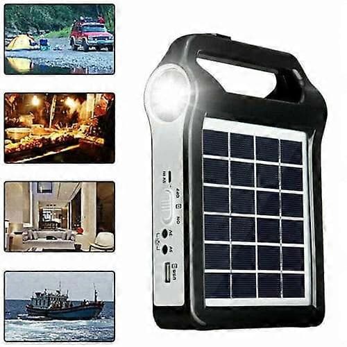 Bærbart solpanel strømsystem USB opladningsgenerator camping med kabel (FMY)