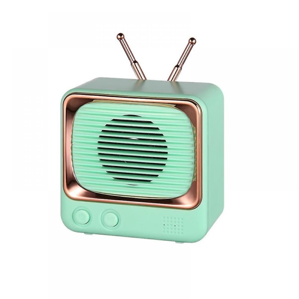 Ny högtalare retro-tv-modellering Bärbar Small Audio Small Audio (grön) (FMY)