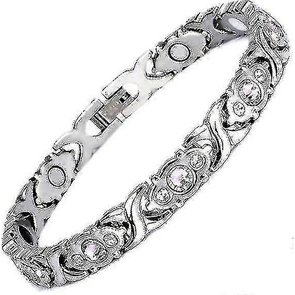 Magnetisk Terapi Menopause Lettelse Armbånd For Kvinner (FMY) Silver