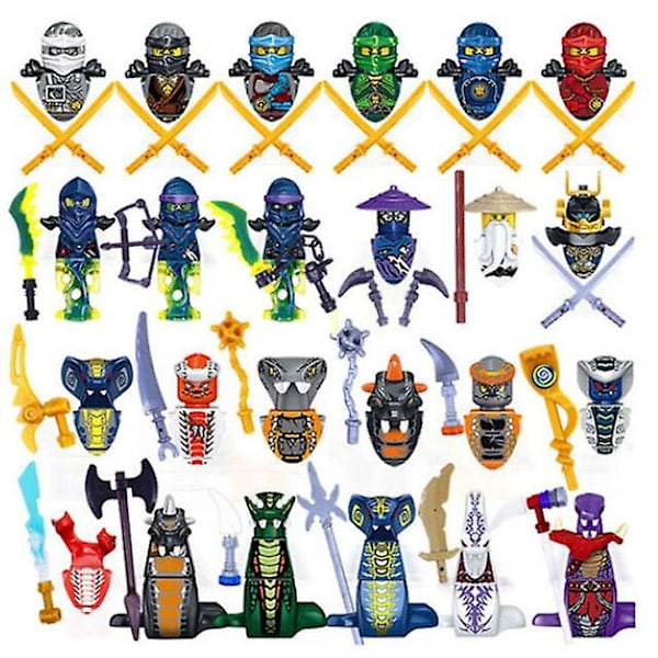 24 stk. Mini Figurer Kai Jay Sensei Wu Master Byggeklodser Legetøj (FMY)