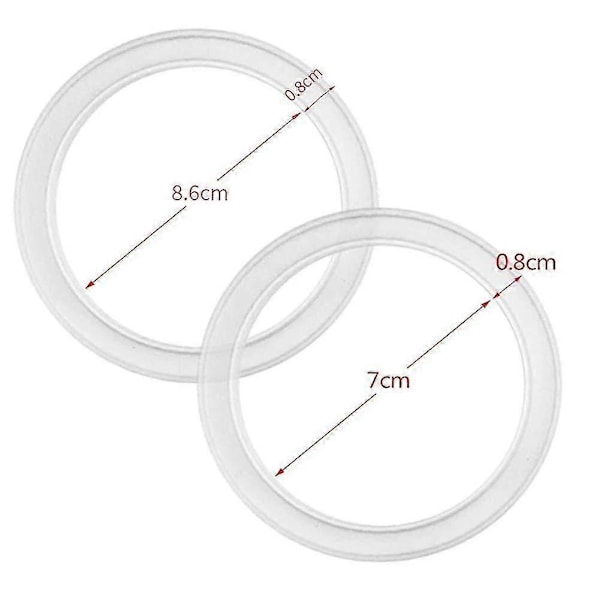 20 stk. Erstatning Silikonforseglinger Erstatning Gummikrukketetninger Lufttette Silikonpakninger Tetningsringer (FMY) 86MM