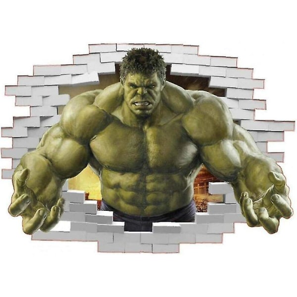 3D Endgame Seinätarrat Lastenhuone Incredible Hulk Wall Art Vinyyliseinätarratarra Supersankari seinätarra Pelin seinätarra