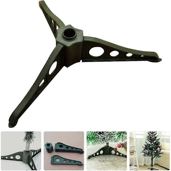 Juletræringsstativ, Plastjuletrærbase Kunstig Juletrærholder Universal Juletrærstativ Baseholder  (FMY) Green 12cm