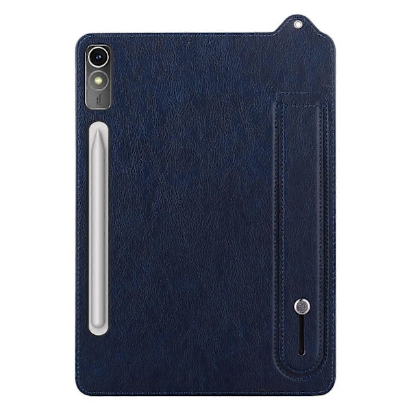 Til Lenovo Tab P12 Etui Håndrem Støttefod Læder Tablet Cover - Grå (FMY) Multicolor Blue
