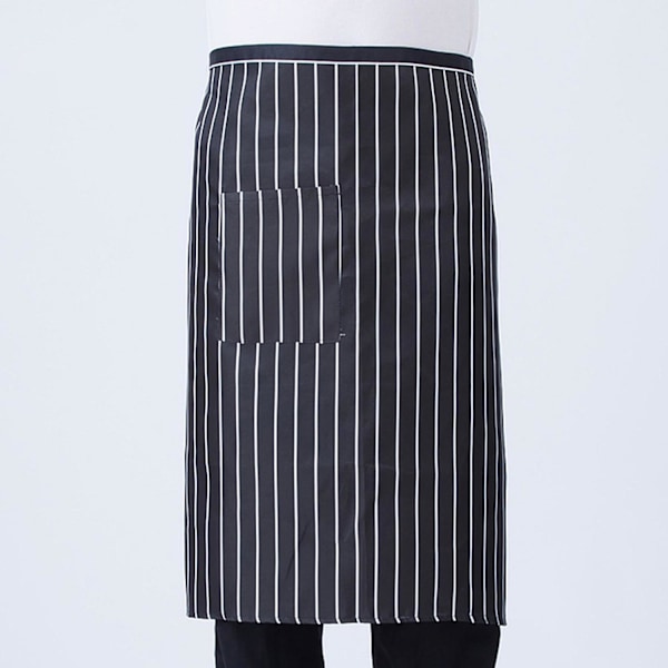 Renikh Raidallinen Ruudullinen Puolimittainen Lyhyt Vyötärö Esiliina Taskulla Ravintola Kokki Tarjoilija Baari (FMY) Brown Stripes