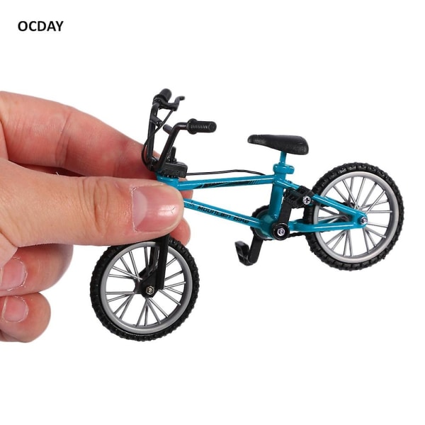 Mini Size Gripbräda Cykelleksaker med bromsrep Blå Simulering Legering Finger Bmx Cykel Barn Utbildningspresent (FMY)