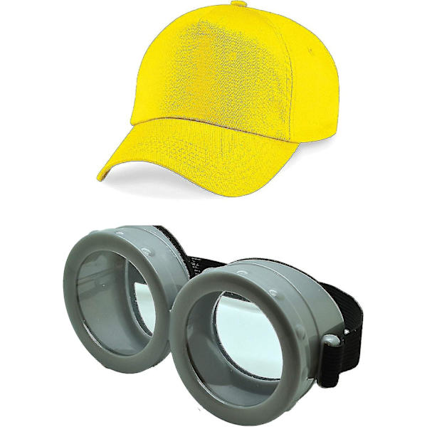 Minion Goggles Despicable Me Glasögon Goggle Ögon Glasögon Maskeraddräkt Februari2  (FMY) Adult Cap -Goggle Set