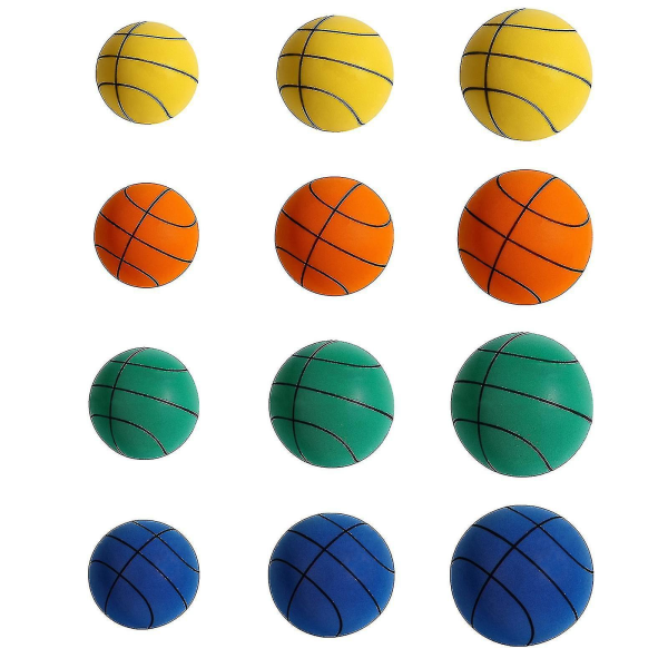 The Handleshh Silent Basketball - Premiummaterial, Silent Foam Ball, Unik Design, Tränings- och Spelhjälpare Dj. (FMY) Yellow 18cm