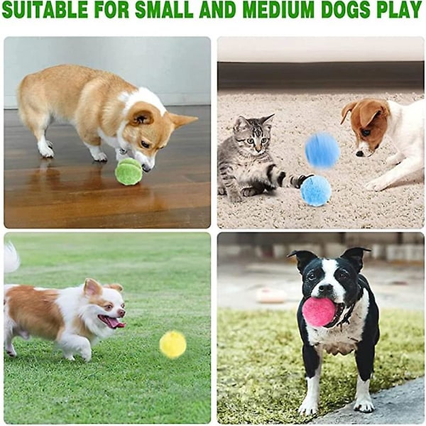 1 set Automatisk interaktiv husdjurselektrisk magic rullleksaksboll Hundkattprodukter Funny Chew Plysch Elektrisk rullbollsdjurleksak (utan batteri) (FMY)