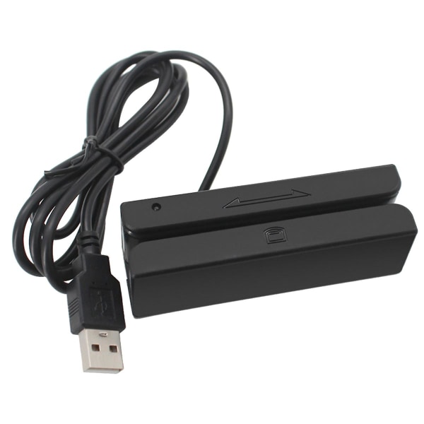 Msr90 USB magneettinauhakortinlukulaite Kortinlukija Stripe 3 Tracks Mini Swiper USB PC:lle (FMY) Black