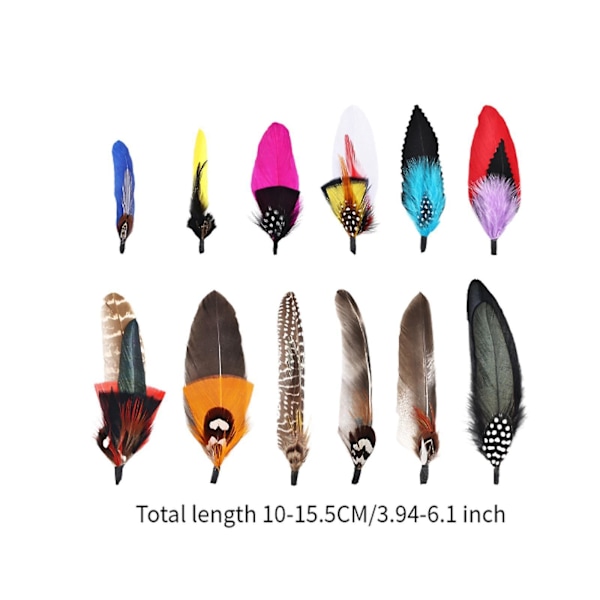 Hattefjer Cowboy Hat Feather til Fedora Hatte Kostume Julefest Hatte Style A (FMY) Style E Total length 10cm-15.5cm