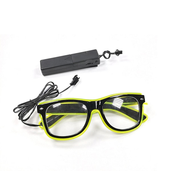 Party Sunglasses Light Up LED Unisex Wire Neon Glow in The Dark Lightweight Photo Prop Hip Hop Kids  (FMY)