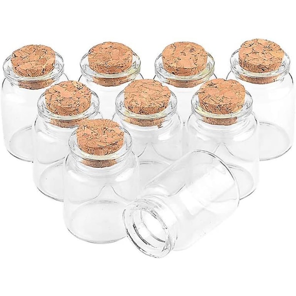 36 stk. 15 ml tomme, klare, små glasflasker, beskedflasker, ønskeflasker, krukke med propper til hjem, bryllup, fest, håndværk, dekoration (FMY)