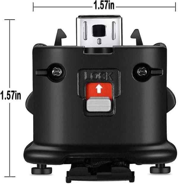 2 Motion Plus Adapter Sensor til Wii Remote Controller, Motion Plus Adapter Accelerator Erstatning til Wii Motion Plus Adapter (FMY) Black