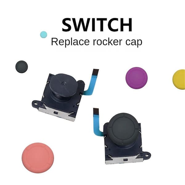 1 stk. 3D analog-hætte til Nintendo Switch og Switch Lite reparationsdele i flere farver, udskiftnings-joystick-covers til Switch (FMY)