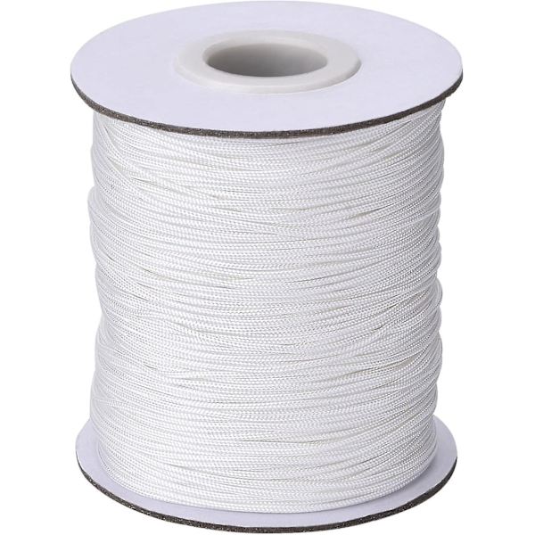 1,4 mm vit flätad lyftgardinssnöre draglina för persienner aluminium persienner, trädgårdsodling fabrik och hantverk, 100 yards/rulle  (FMY)