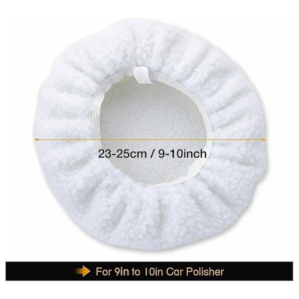 5 stk. 10 tommer Bonnet Polermaskine Poleringspude Polering Buffing Bil Buffer Vokser (FMY) White