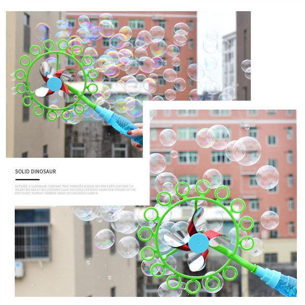Barns väderkvarn bubbla maskin leksak Bubble Stick Färgglad bubbla porös bubbla väderkvarn leksak (FMY)