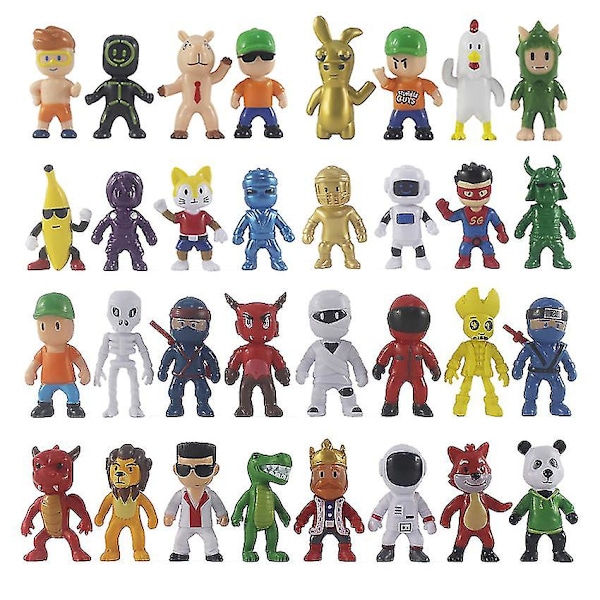 Pvc Guy Battle Game Figurer Modeller Stumble Guys Anime Action & Lekefigurersett For Barn (FMY) C 8pcs