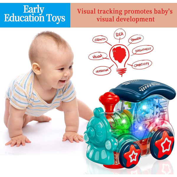 Baby leksaker för pojkar, flickor, småbarn,billeksaker med ljus och ljud, tidigt pedagogiska krypleksaker för småbarn, pojkar, flickor (FMY)