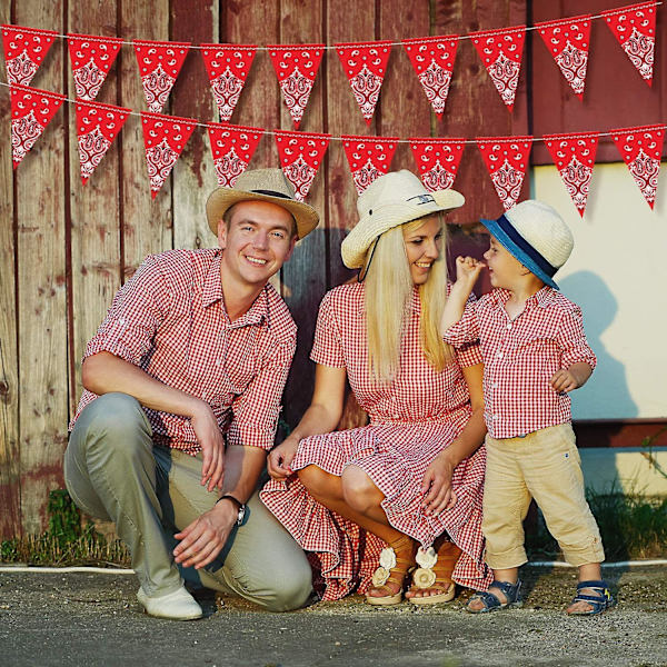 5 stk. bandana-vimpler, vild vest-festtilbehør til western cowboys-tema (FMY)