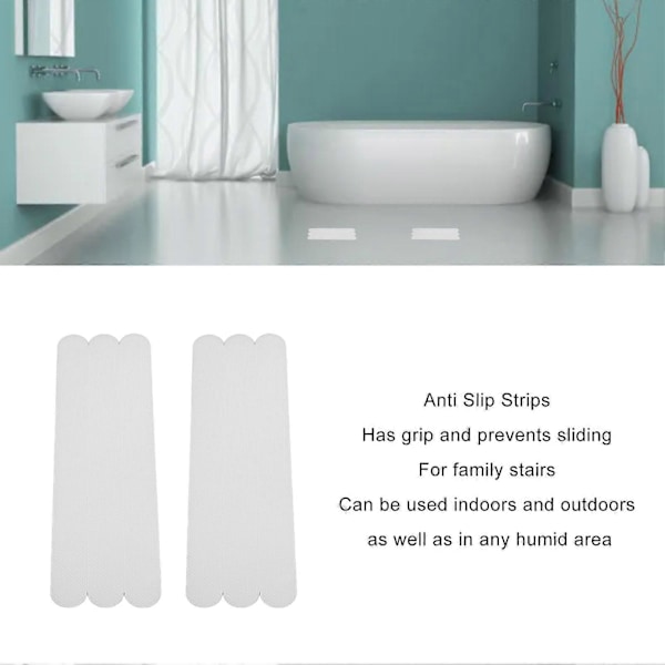 72 st Trappsteg Anti-Slip Strips Transparent Halkskyddstejp För Inomhus Utomhus (FMY)
