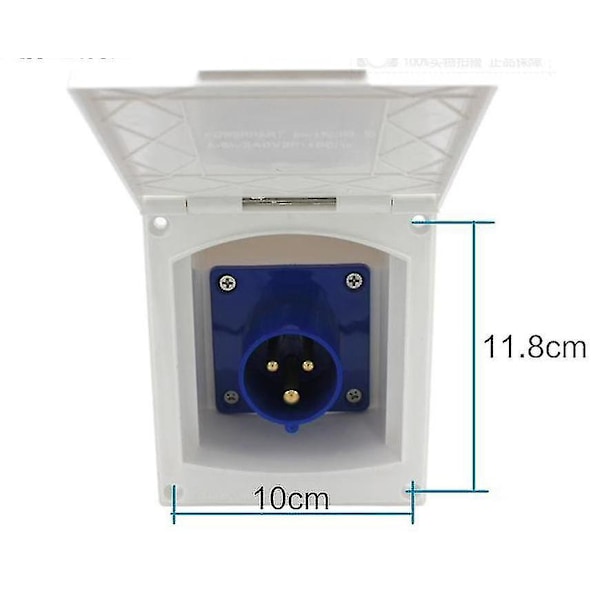 Rv Camper 220v-240v 16a Ekstern Flush Hook Up Vanntett Strømuttak  (FMY)