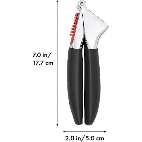 OXO Good Grips Hvidløgspresser - Rustfrit Stål Tåler Opvaskemaskine Køkkenredskab til Knusning af Hvidløg (FMY) Old Garlic Press