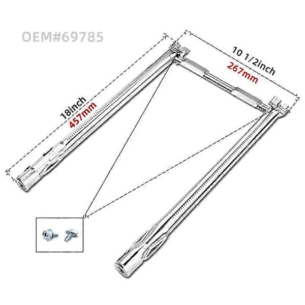 Brennerør for Weber Spirit E-210 E-220 S-210 S-220 BBQ Grilldeler (FMY)