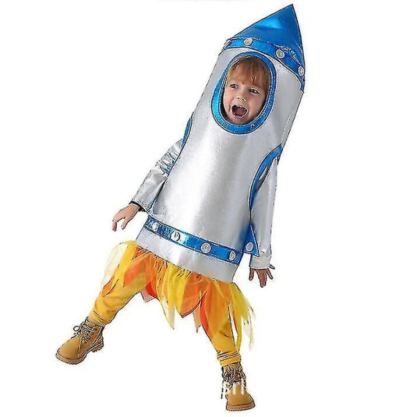 Rymdskepp Rocket Cosplay Kostym för barn Halloween Party (FMY) S