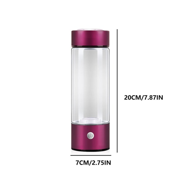 Vetyvesigeneraattoripullo Spe-pem Technology High Borosilicate Glas (FMY) Rose red