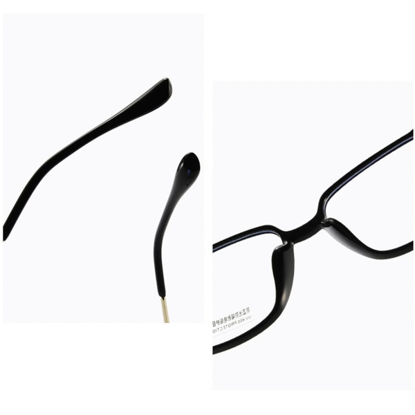 Ultralätta blåblockerande glasögon för spel, läsning och studenter (FMY) Bright Black