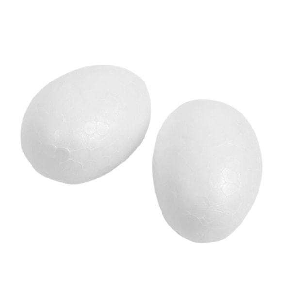 10 Styropor æg 6 cm hvide påskeæg dekorative æg til eller til at klistre (FMY) White