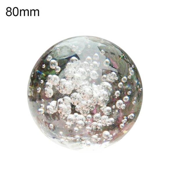 Transparenta bubblor sfär faux kristallglas boll hemmakontor prydnad dekor  (FMY) 80mm
