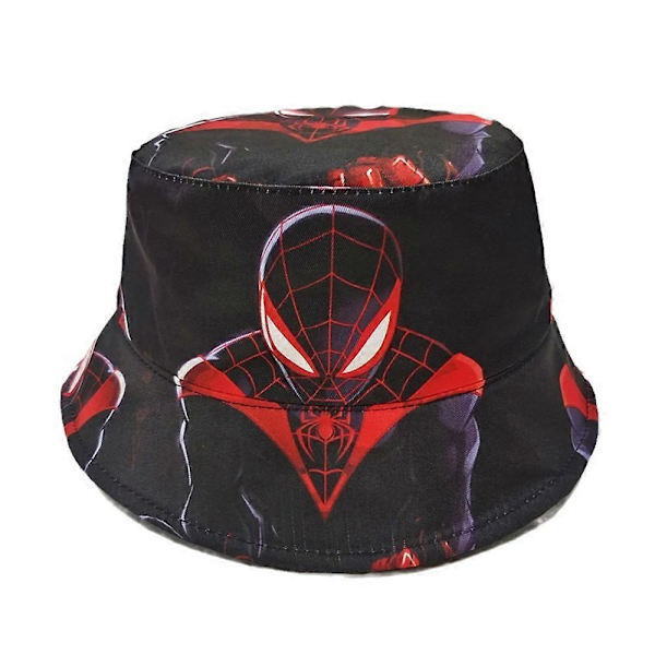 Barn Spiderman Superhjälte Cartoon Hinkhatt Pojkar Flickor Fiskehatt Keps Beanie Solhatt (FMY) B